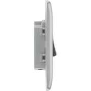 BG Electrical Nexus Metal Brushed Steel - Single, 2 way switch