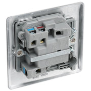 BG Electrical Nexus Metal Brushed Steel - Switched and fused