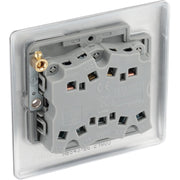 BG Electrical Nexus Metal Brushed Steel - Triple, 2 way switch