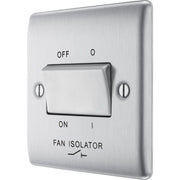 BG Electrical Nexus Metal Brushed Steel - Triple pole fan isolator