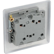 BG Electrical Nexus Metal Brushed Steel - Triple pole fan isolator