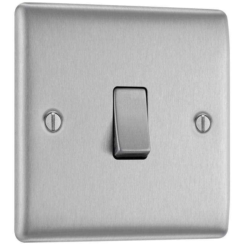 BG Electrical Nexus Metal Brushed Steel - Intermediate switch