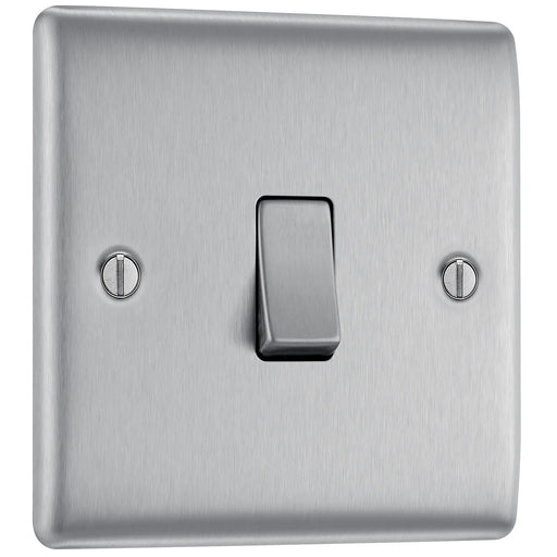 BG Electrical Nexus Metal Brushed Steel - Intermediate switch