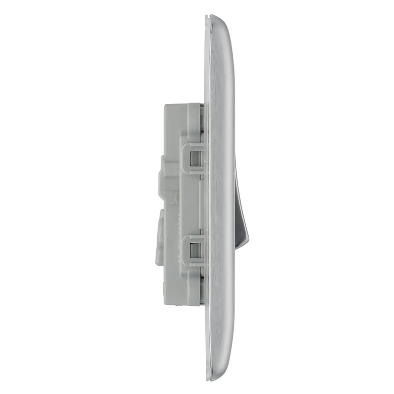 BG Electrical Nexus Metal Brushed Steel - Intermediate switch