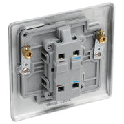 BG Electrical Nexus Metal Brushed Steel - 20A, double pole, with indicator