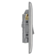 BG Electrical Nexus Metal Brushed Steel - 20A, double pole, with indicator