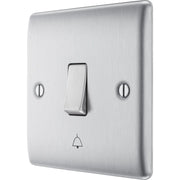 BG Electrical Nexus Metal Brushed Steel - Bell Push Switch