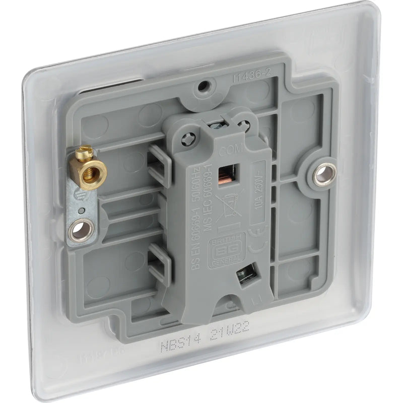 BG Electrical Nexus Metal Brushed Steel - Bell Push Switch