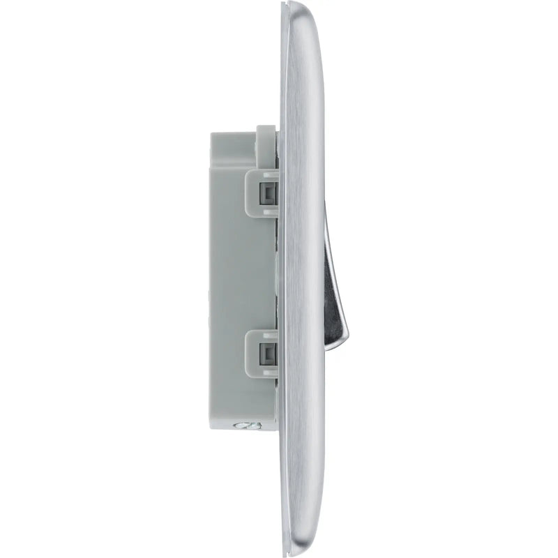 BG Electrical Nexus Metal Brushed Steel - Bell Push Switch