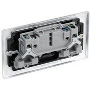 BG Electrical Nexus Metal Brushed Steel - Double, switched, double pole