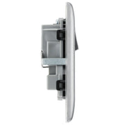 BG Electrical Nexus Metal Brushed Steel - Double, switched, double pole