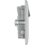 BG Electrical Nexus Metal Brushed Steel - Double switched single pole, with USB A + C (45W)