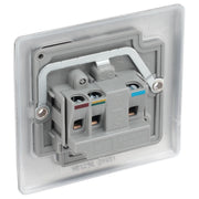 BG Electrical Nexus Metal Brushed Steel - 5A, single, unswitched, round pin