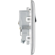 BG Electrical Nexus Metal Brushed Steel - Single switched, double pole
