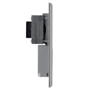 BG Electrical Nexus Metal Brushed Steel - 115/240V dual voltage shaver socket