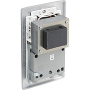 BG Electrical Nexus Metal Brushed Steel - 115/240V dual voltage shaver socket