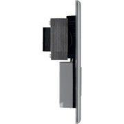 BG Electrical Nexus Metal Brushed Steel - 115/240V dual voltage shaver socket
