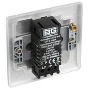 BG Electrical Nexus Metal Brushed Steel - Single, 2 way push 200W