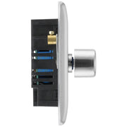 BG Electrical Nexus Metal Brushed Steel - Double, 2 way push 200W