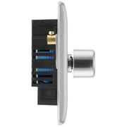 BG Electrical Nexus Metal Brushed Steel - Quadruple, 2 way push 200W