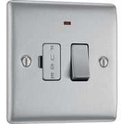 BG Electrical Nexus Metal Brushed Steel - Switched and fused with indicator