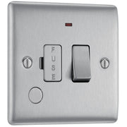 BG Electrical Nexus Metal Brushed Steel - Switched and fused with indicator and flex outlet