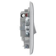 BG Electrical Nexus Metal Brushed Steel - Switched and fused with indicator and flex outlet