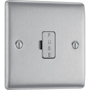 BG Electrical Nexus Metal Brushed Steel - Unswitched and fused