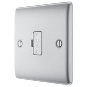BG Electrical Nexus Metal Brushed Steel - Unswitched and fused