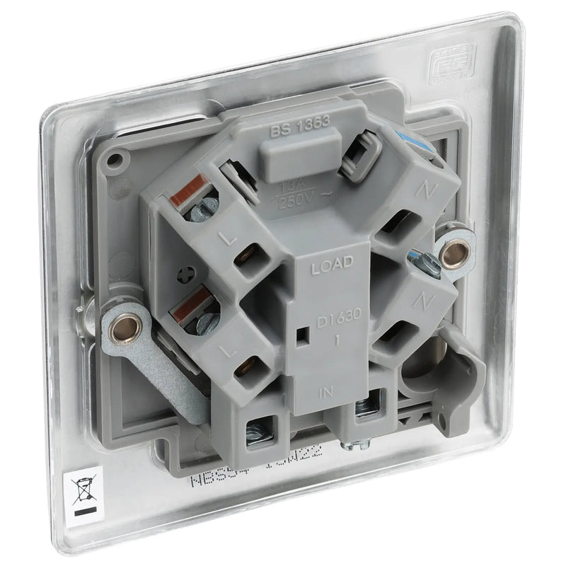 BG Electrical Nexus Metal Brushed Steel - Unswitched and fused