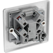 BG Electrical Nexus Metal Brushed Steel - Unswitched and fused with flex outlet