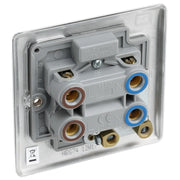 BG Electrical Nexus Metal Brushed Steel - 45A, double pole, single plate, with indicator