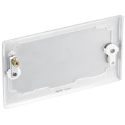 BG Electrical Nexus Metal Brushed Steel - Double, blank plate