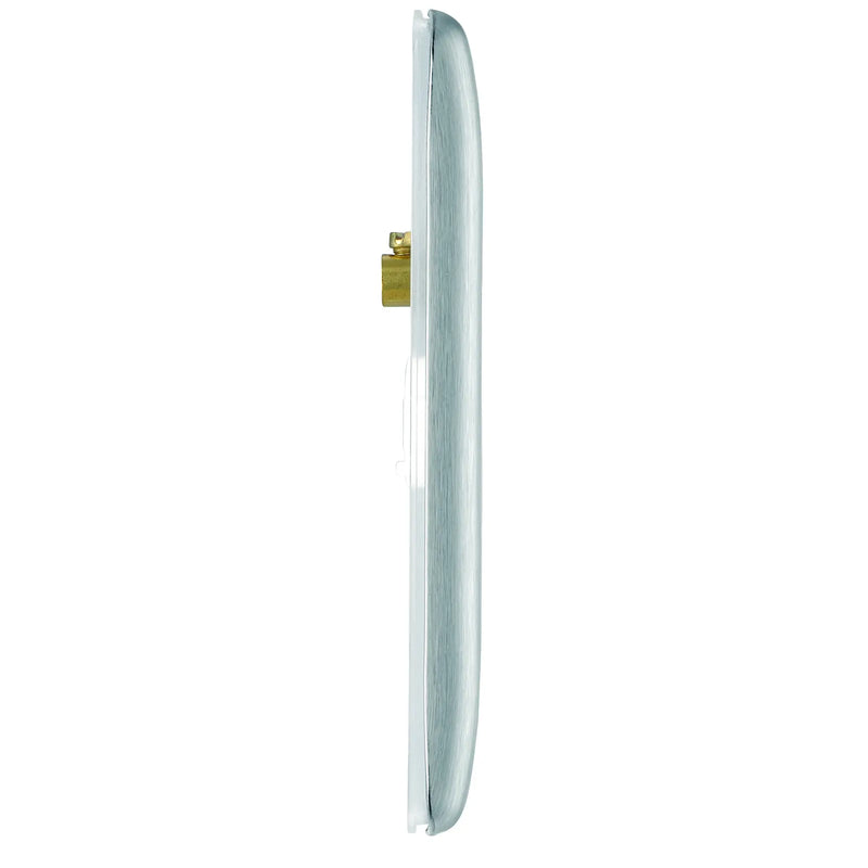 BG Electrical Nexus Metal Brushed Steel - Double, blank plate