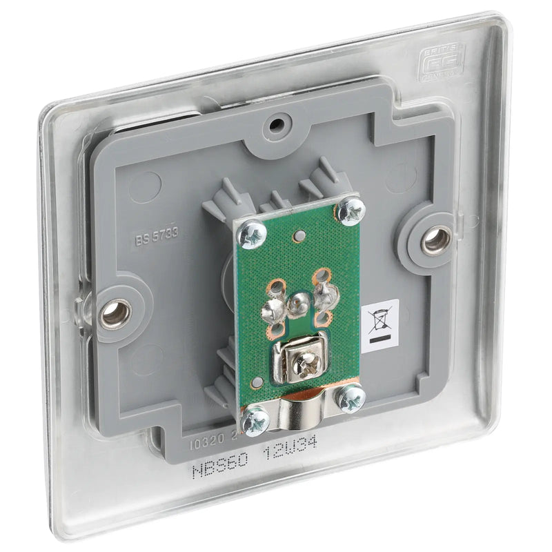 BG Electrical Nexus Metal Brushed Steel - Single, co-axial