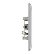 BG Electrical Nexus Metal Brushed Steel - Single, co-axial
