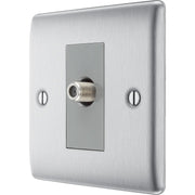 BG Electrical Nexus Metal Brushed Steel - Single, satellite