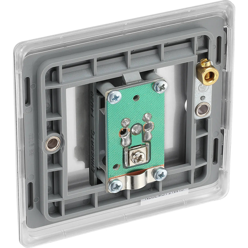 BG Electrical Nexus Metal Brushed Steel - Single, satellite