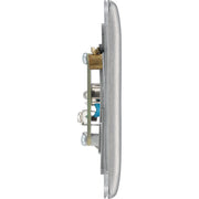 BG Electrical Nexus Metal Brushed Steel - Single, isolated, co-axial
