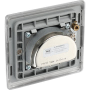 BG Electrical Nexus Metal Brushed Steel - Triple TV/FM/SAT triplex - screened