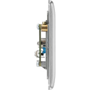 BG Electrical Nexus Metal Brushed Steel - Double, isolated, co-axial