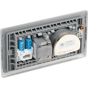 BG Electrical Nexus Metal Brushed Steel - Triplex with BT outlet and co-axial return - screened
