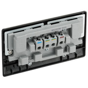 BG Electrical Nexus Metal Brushed Steel - Double, switched, double pole, outboard rockers