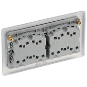 BG Electrical Nexus Metal Brushed Steel - 6 gang, 2 way switch