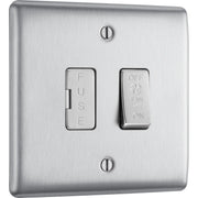 BG Electrical Nexus Metal Brushed Steel - Triple pole, fused, fan isolator