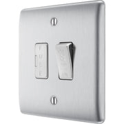 BG Electrical Nexus Metal Brushed Steel - Triple pole, fused, fan isolator