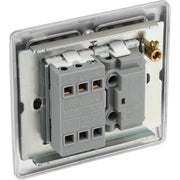 BG Electrical Nexus Metal Brushed Steel - Triple pole, fused, fan isolator