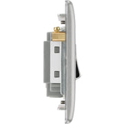 BG Electrical Nexus Metal Brushed Steel - Triple pole, fused, fan isolator