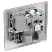 BG Electrical Nexus Metal Brushed Steel - 15A, single, switched, round pin
