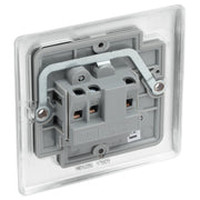 BG Electrical Nexus Metal Brushed Steel - 2A, single, unswitched, round pin